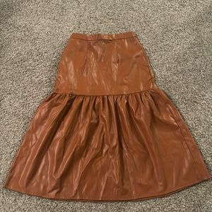 Who What Wear Faux Leather Skirt